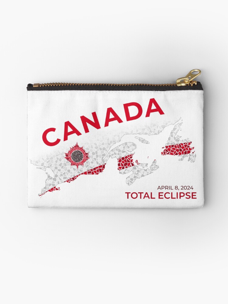 Thumbnail 1 of 4, Zipper Pouch, Canada 2024 Total Eclipse designed and sold by Eclipse2024.