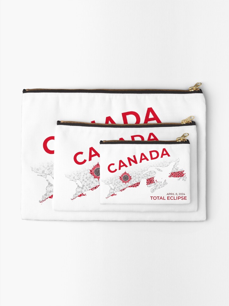 Thumbnail 2 of 4, Zipper Pouch, Canada 2024 Total Eclipse designed and sold by Eclipse2024.
