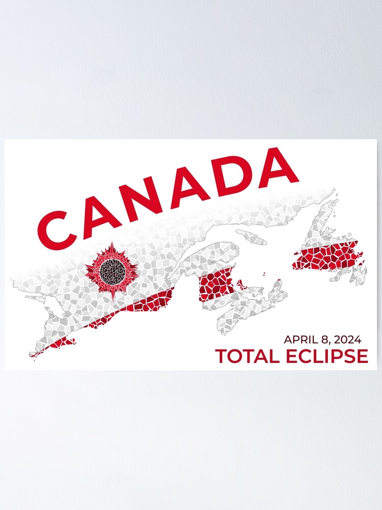 Thumbnail 1 of 3, Poster, Canada 2024 Total Eclipse designed and sold by Eclipse2024.