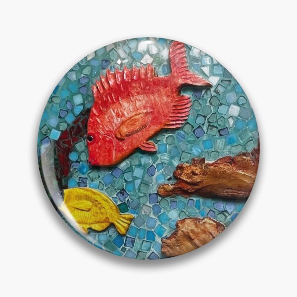 Item preview, SNAPPER FISH MOSAIC designed and sold by BridgetBresser.