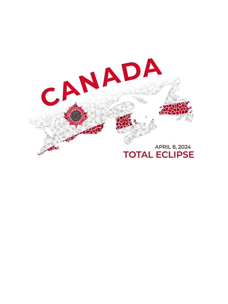 Thumbnail 5 of 5, Graphic T-Shirt Dress, Canada 2024 Total Eclipse designed and sold by Eclipse2024.