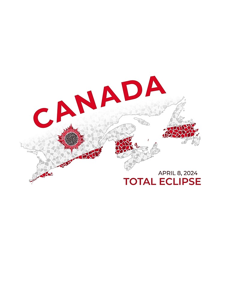 Thumbnail 5 of 5, Graphic T-Shirt, Canada 2024 Total Eclipse designed and sold by Eclipse2024.