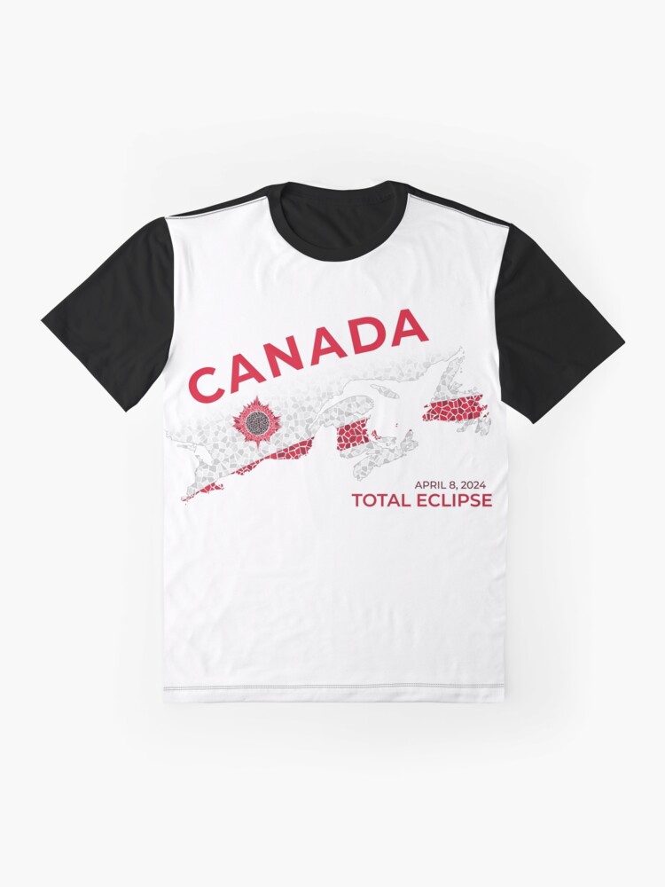 Thumbnail 4 of 5, Graphic T-Shirt, Canada 2024 Total Eclipse designed and sold by Eclipse2024.