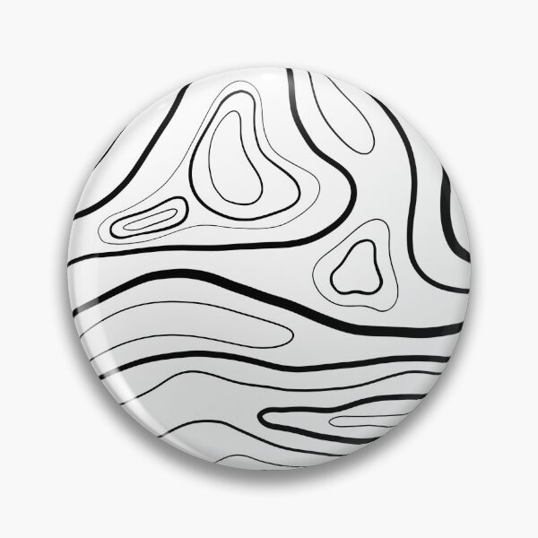 Item preview, White and Black Topographical Line Art designed and sold by art-by-soma.