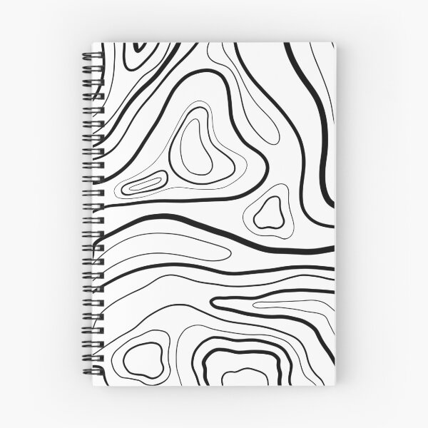 Item preview, White and Black Topographical Line Art designed and sold by art-by-soma.