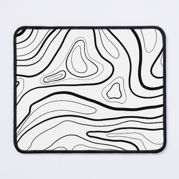 Item preview, White and Black Topographical Line Art designed and sold by art-by-soma.