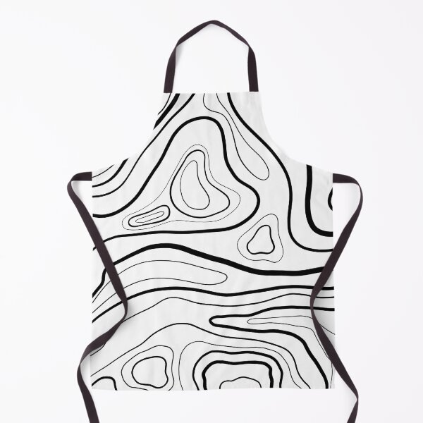 Item preview, White and Black Topographical Line Art designed and sold by art-by-soma.