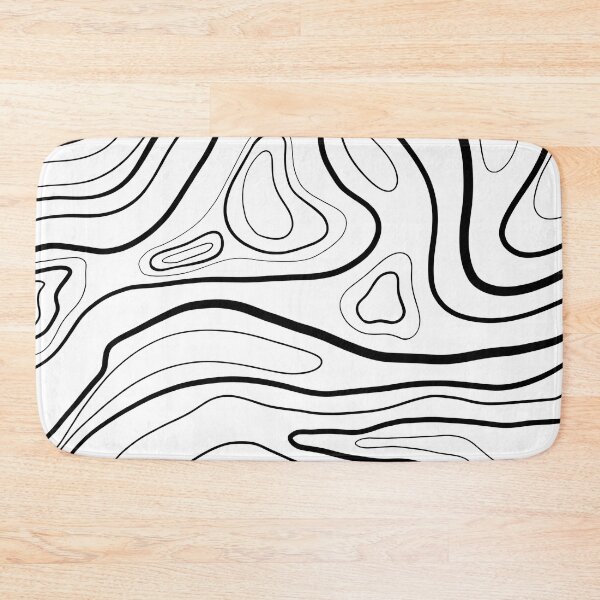 Item preview, White and Black Topographical Line Art designed and sold by art-by-soma.