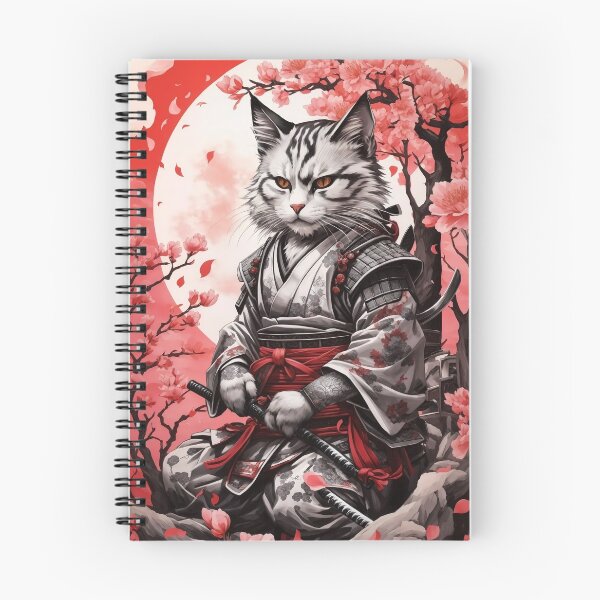 Item preview, Samurai Cat in Tranquil Reflection designed and sold by MythicalSticker.