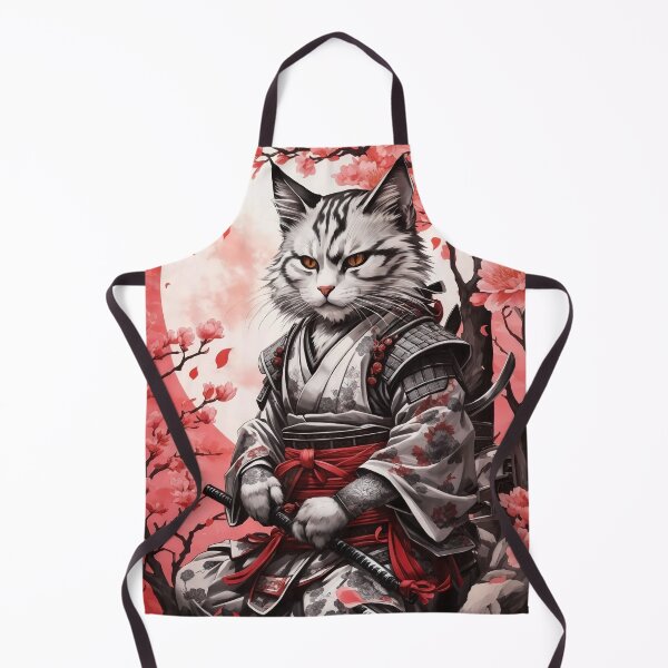 Item preview, Samurai Cat in Tranquil Reflection designed and sold by MythicalSticker.