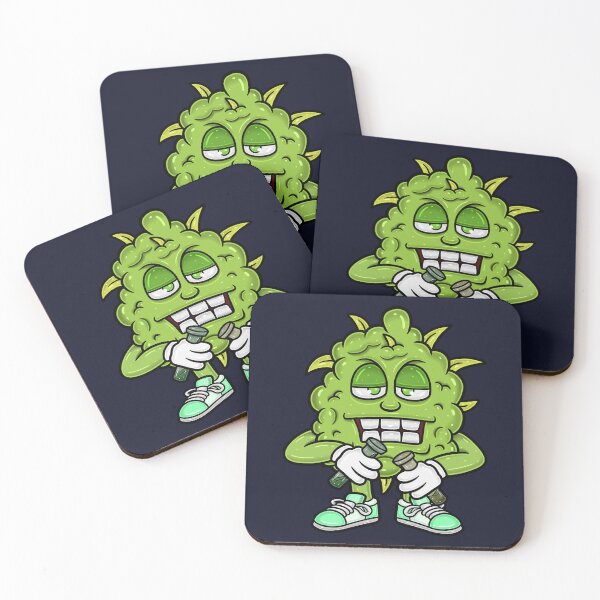 Item preview, Weed Bud With Bongs Characters Cartoon.  designed and sold by tedykurniawan12.
