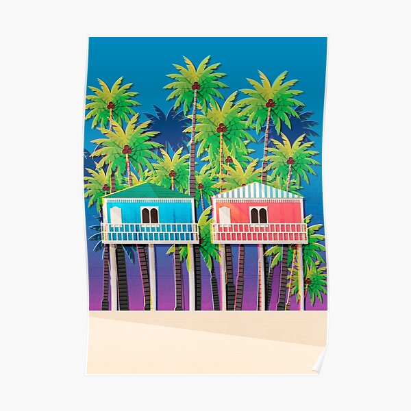 Palolem beach huts Poster