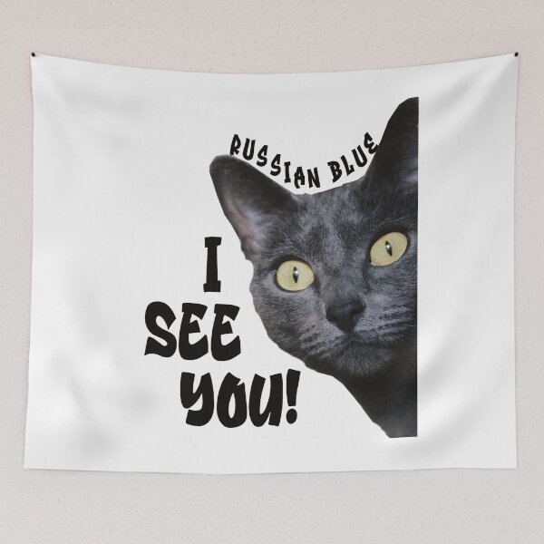 Item preview, Funny Meme Russian Blue Cat designed and sold by MimsTees.