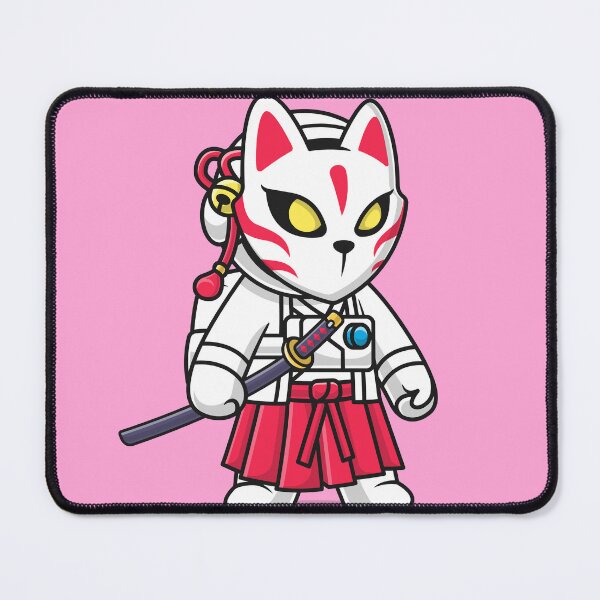 Item preview, Galactic Samurai: The Enigmatic Astronaut with Kitsune Mask" designed and sold by hjian8219.