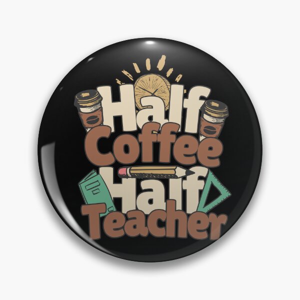 Artikelvorschau, Halb Kaffee, halb Lehrer. Perfektes Lehrergeschenk. entworfen und verkauft von Zandalus.