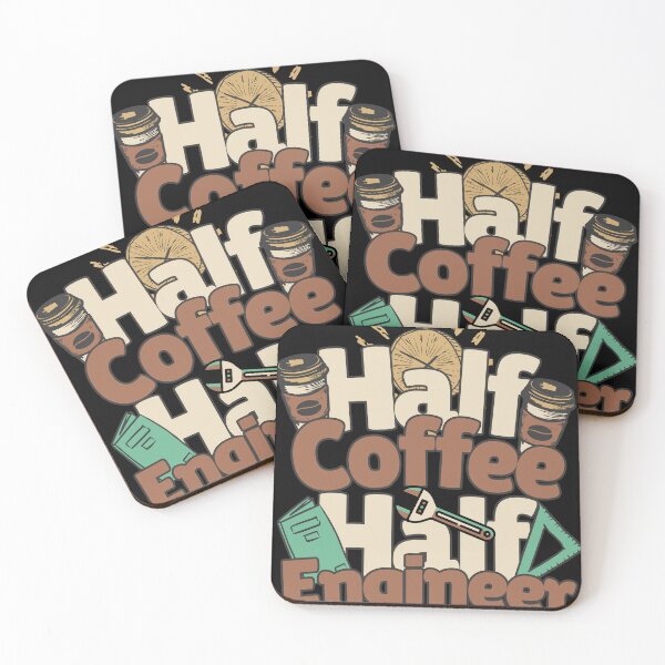 Item preview, Half-coffee, half-engineer. Perfect engineer gift. designed and sold by Zandalus.