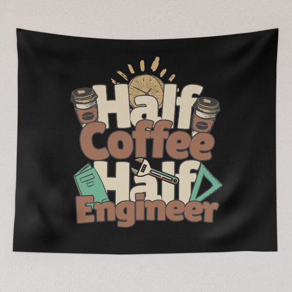 Item preview, Half-coffee, half-engineer. Perfect engineer gift. designed and sold by Zandalus.