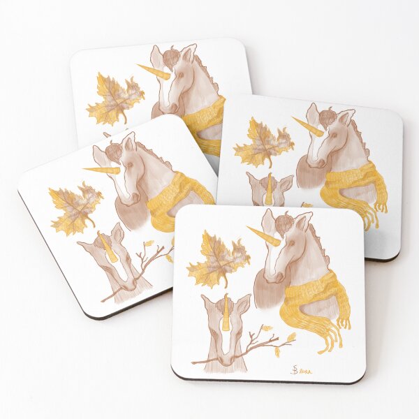 Item preview, Unicorn autumn with scarf designed and sold by BabaJagaStore.