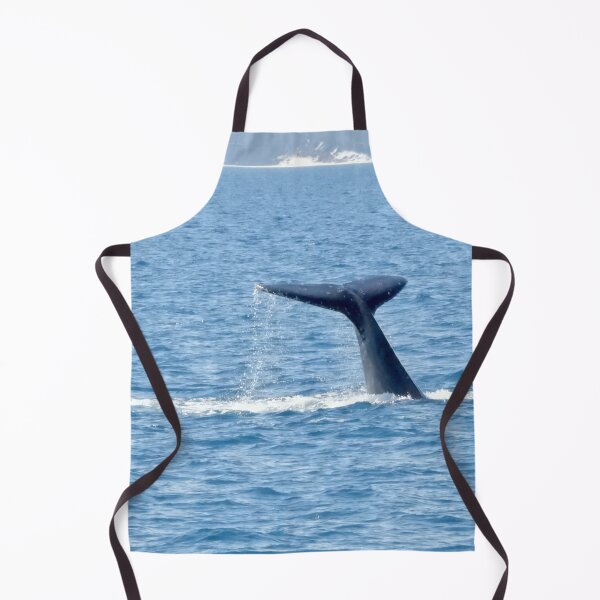 Item preview, Whale watching tail Hervey Bay K'gari in background designed and sold by Mark Grimsley.