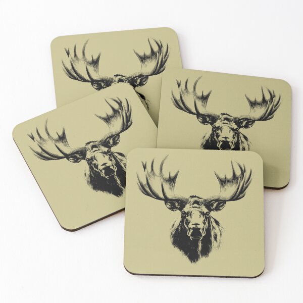 Item preview, Moose Face Sticker T-shirt Art designed and sold by allthis.