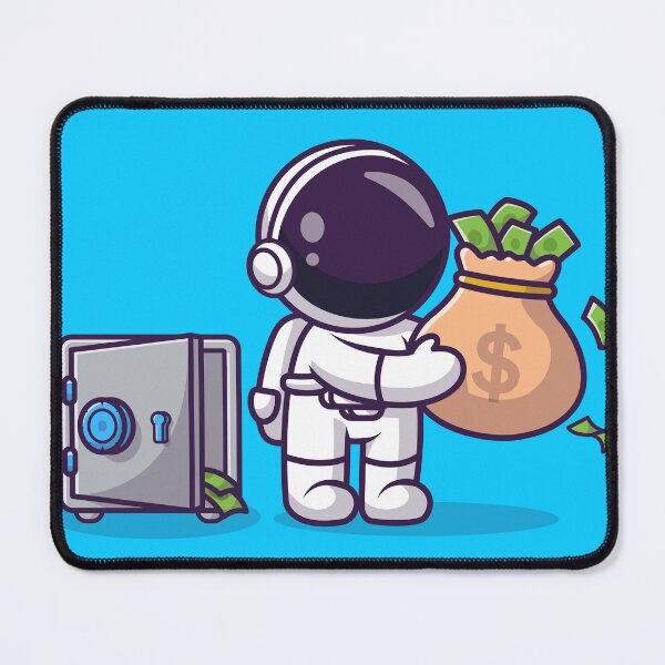 Item preview, Cosmic Fortune: Cute Astronaut's Money Adventure designed and sold by hjian8219.