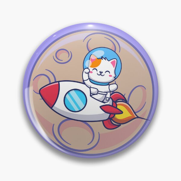 Item preview, AstroCat Adventures: Cute Cat Astronaut Riding Rocket in Space designed and sold by hjian8219.