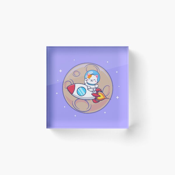 Item preview, AstroCat Adventures: Cute Cat Astronaut Riding Rocket in Space designed and sold by hjian8219.