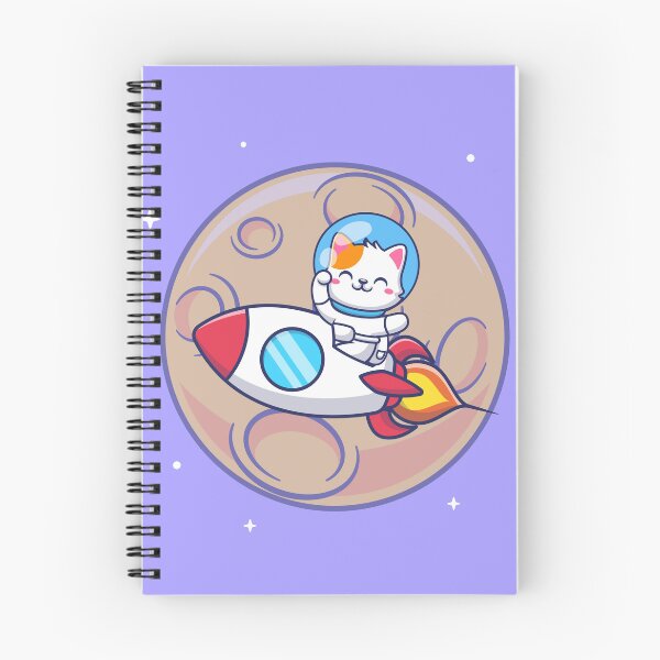 Item preview, AstroCat Adventures: Cute Cat Astronaut Riding Rocket in Space designed and sold by hjian8219.