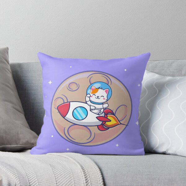 Item preview, AstroCat Adventures: Cute Cat Astronaut Riding Rocket in Space designed and sold by hjian8219.