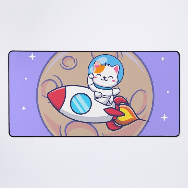 Item preview, AstroCat Adventures: Cute Cat Astronaut Riding Rocket in Space designed and sold by hjian8219.