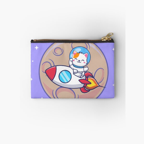 Item preview, AstroCat Adventures: Cute Cat Astronaut Riding Rocket in Space designed and sold by hjian8219.