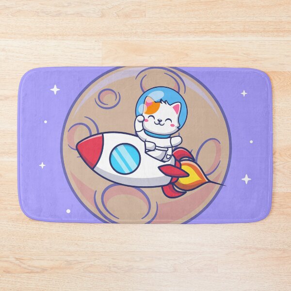 Item preview, AstroCat Adventures: Cute Cat Astronaut Riding Rocket in Space designed and sold by hjian8219.