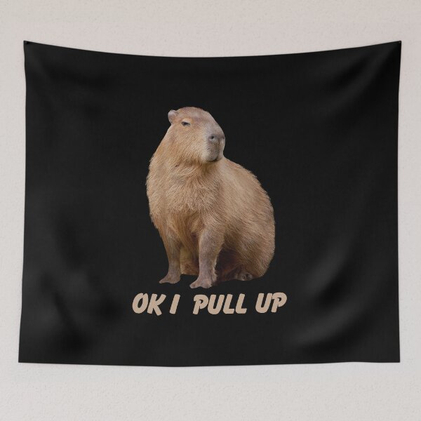 Item preview, Ok I Pull Up Capybara  designed and sold by Photo-Memes.