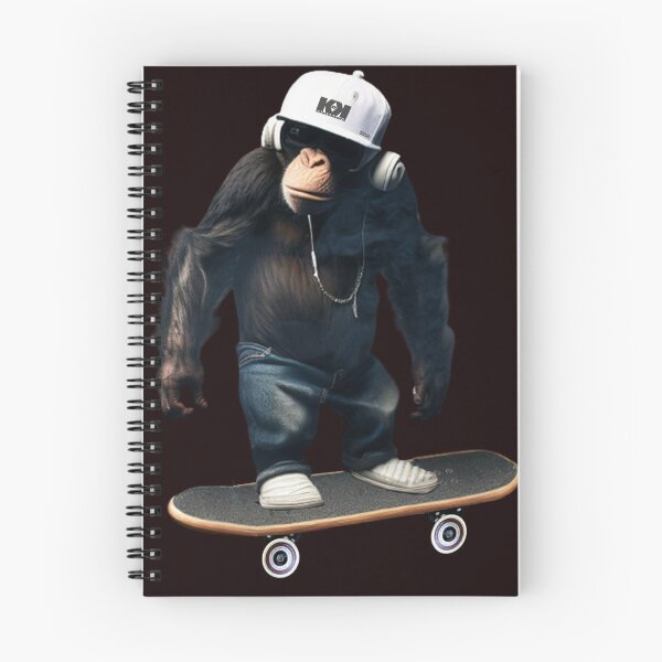 Aperçu de l'œuvre skater chimpanzé style urbain créée et vendue par SKAPER.