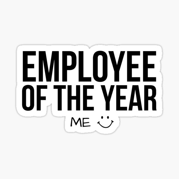 employee-of-the-year-employee-gifts-sticker-for-sale-by-mrelgo