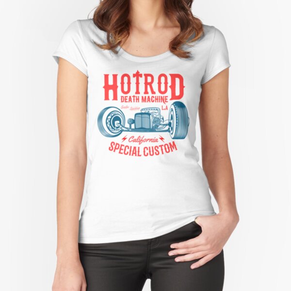 Hot Rod Death Machine Fitted Scoop T-Shirt