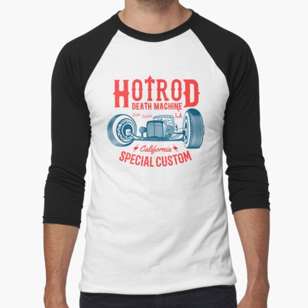 Hot Rod Death Machine Baseball ¾ Sleeve T-Shirt