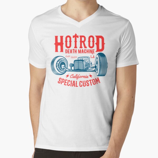 Hot Rod Death Machine V-Neck T-Shirt