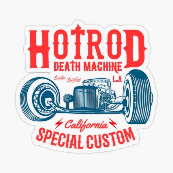 Hot Rod Death Machine Transparent Sticker