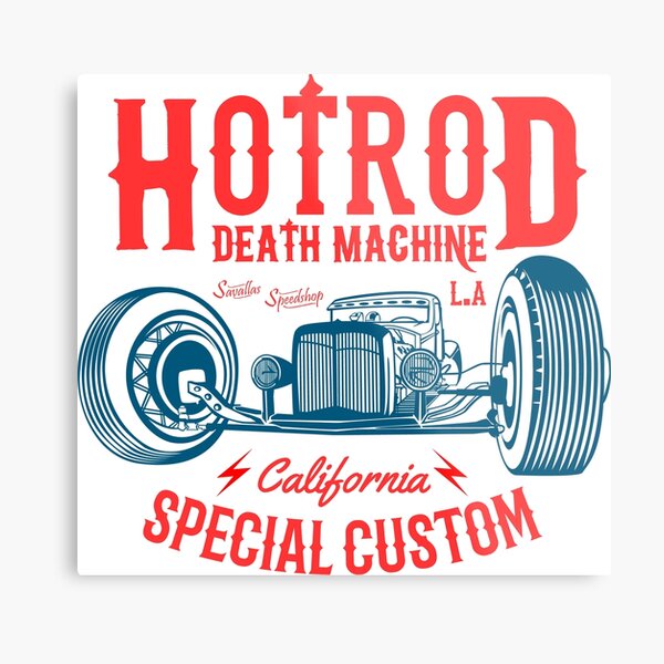 Hot Rod Death Machine Metal Print