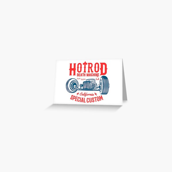 Hot Rod Death Machine Greeting Card
