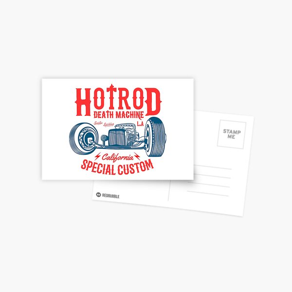 Hot Rod Death Machine Postcard