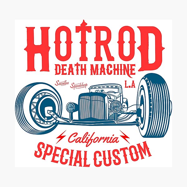 Hot Rod Death Machine Photographic Print