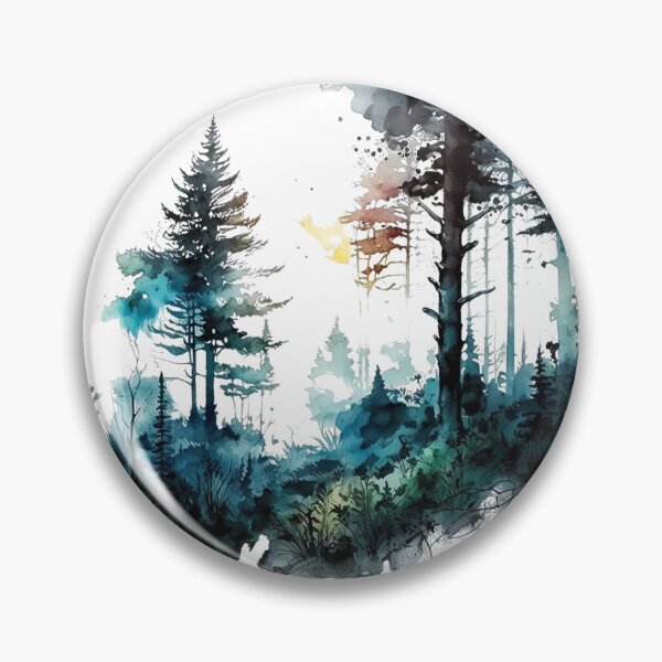 Item preview, Fantasy watercolor forest designed and sold by Estalon.