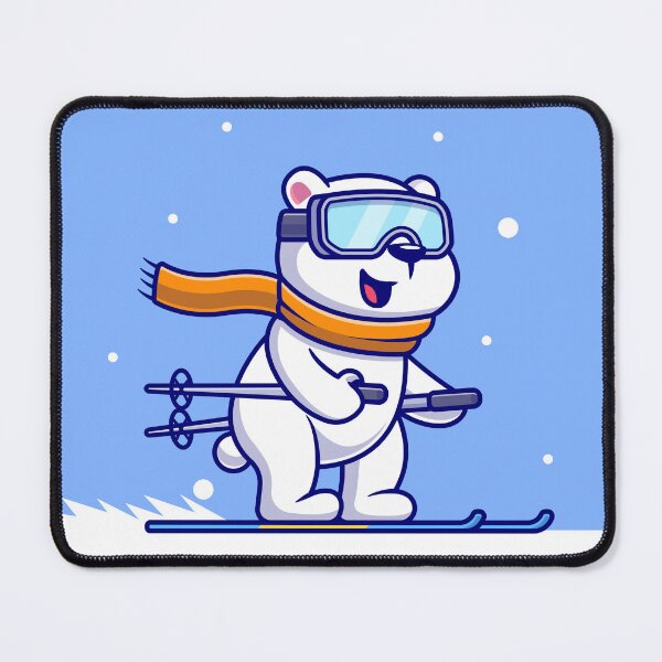 Item preview, Arctic Adventures: Cute Polar Bear Enjoying Ice Skiing designed and sold by hjian8219.