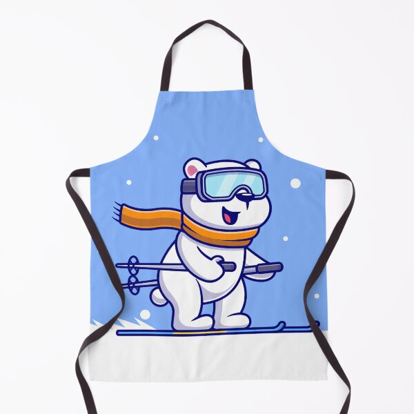Item preview, Arctic Adventures: Cute Polar Bear Enjoying Ice Skiing designed and sold by hjian8219.