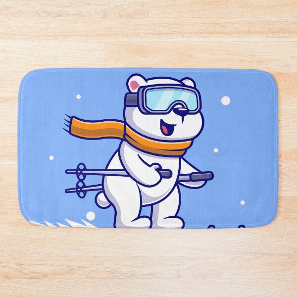 Item preview, Arctic Adventures: Cute Polar Bear Enjoying Ice Skiing designed and sold by hjian8219.