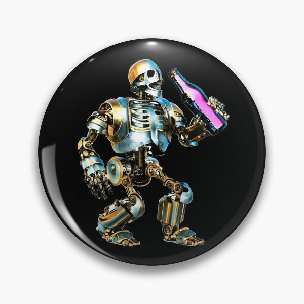 Item preview, Don't Drink Drunk Skeletons  Metallic Cyberpunk designed and sold by Metallican.