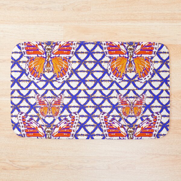 Item preview, ABSTRACT MONARCH BUTTERFLY PATTERN BLUE-WHITE ART designed and sold by sharlesart.