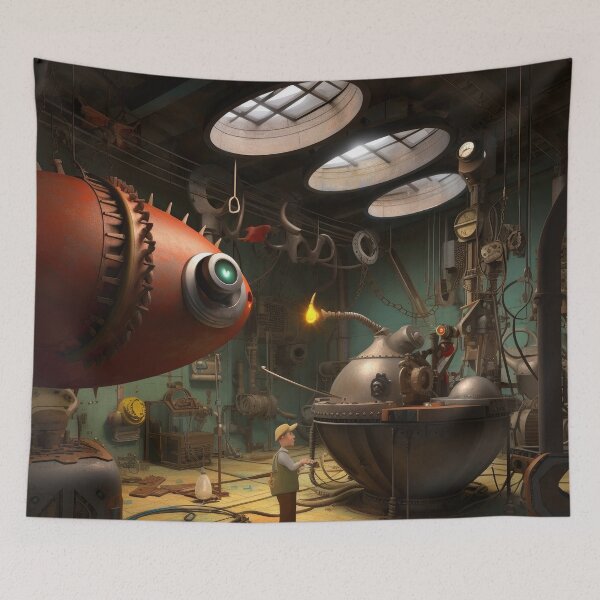 Item preview, Robot Factory Boiler Room w Fish designed and sold by Peter LOPEZ.